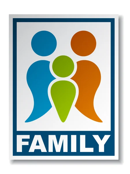 Family symbol sticker — Stock Vector