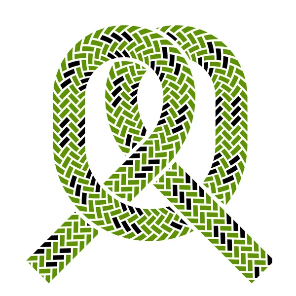 クライミング ロープの結び目のシンボル — ストックベクタ