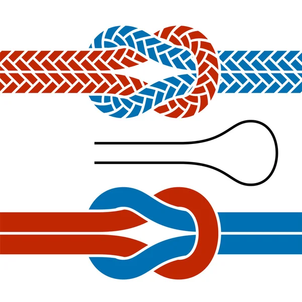 Символи сходження на мотузку — стоковий вектор