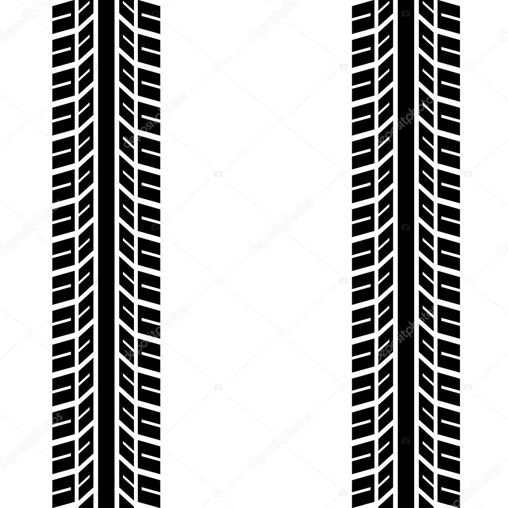 seamless trace of the tyres