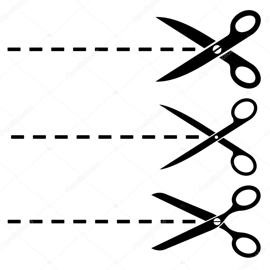 scissors cut lines
