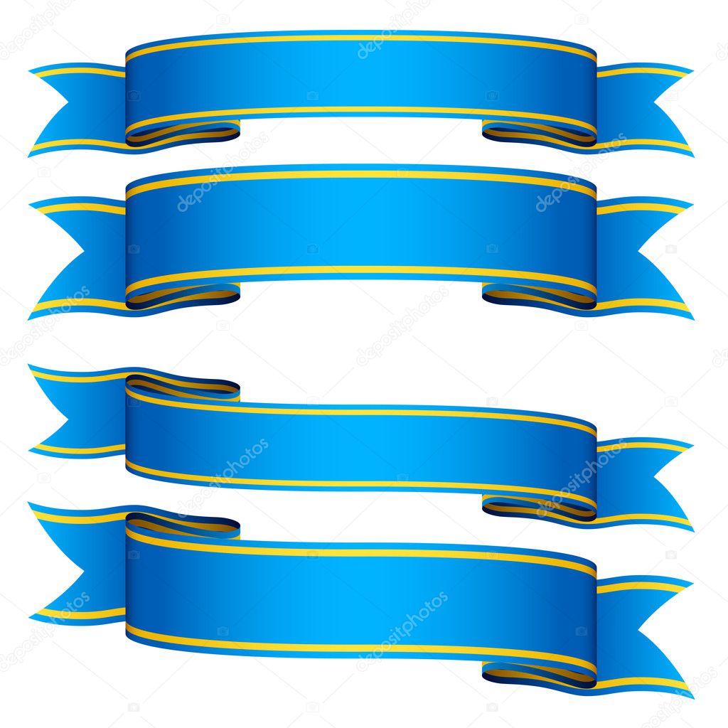 Blue ribbons Stock Vector by ©happyroman 11495337