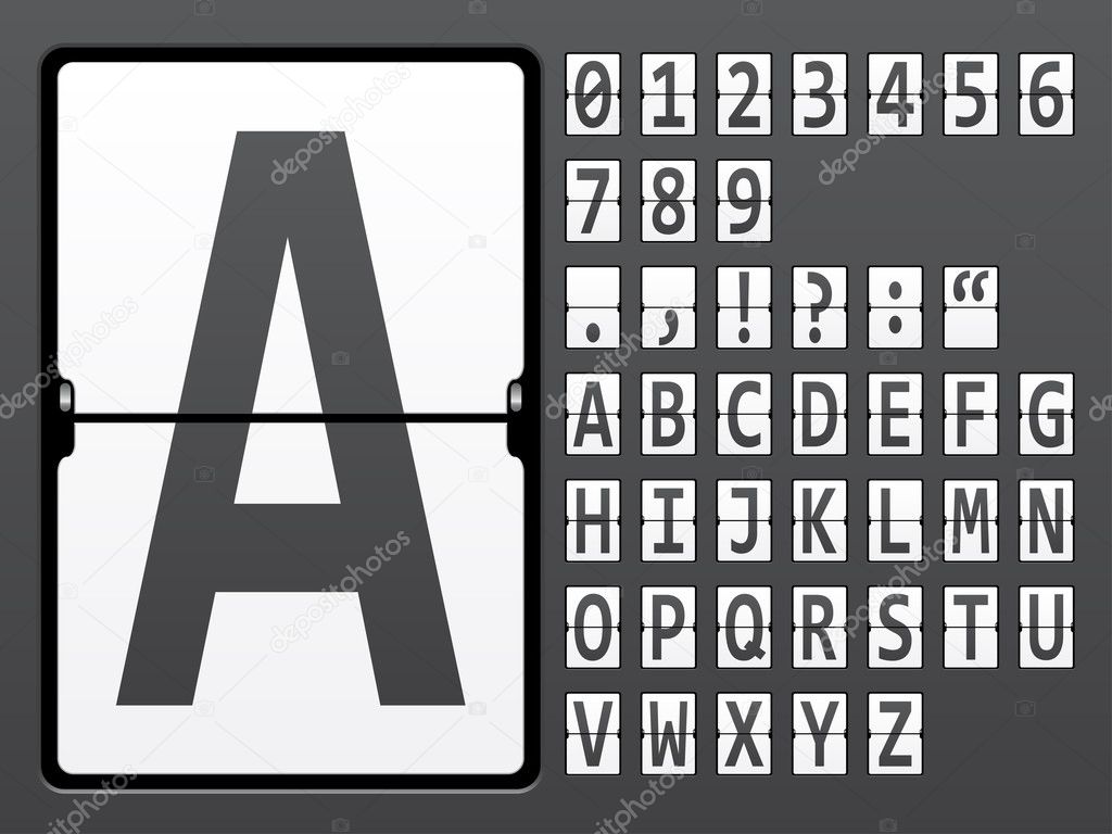alphabet of mechanical panel
