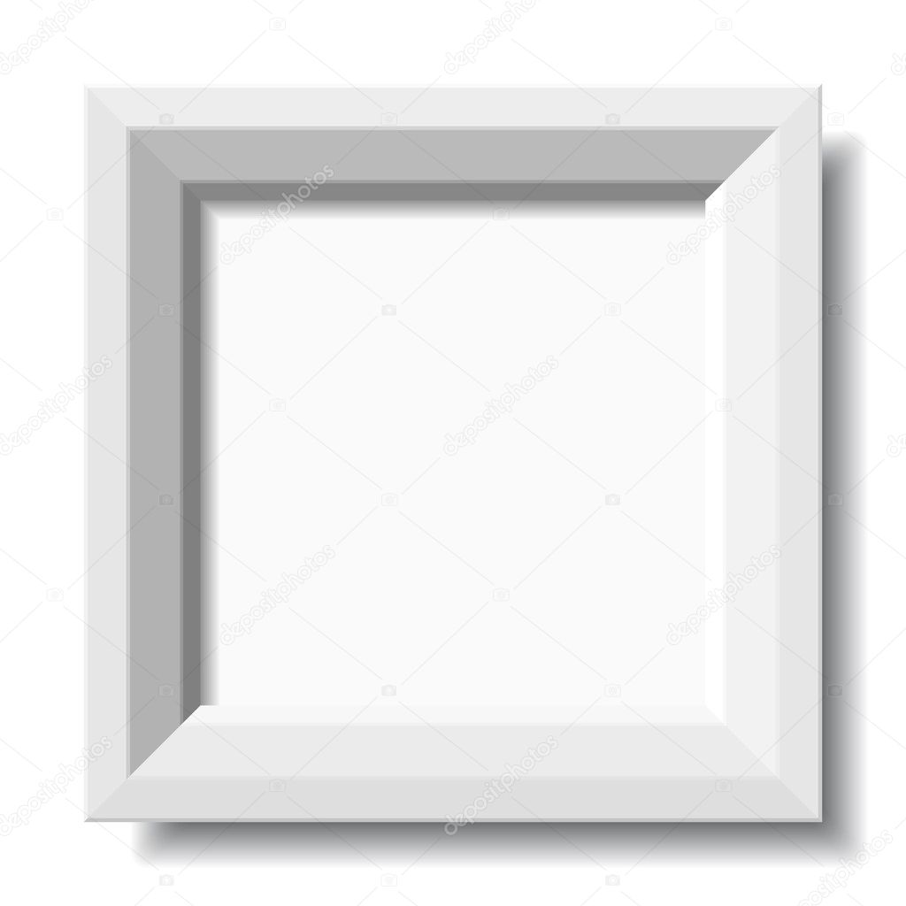 white stylish photo frame