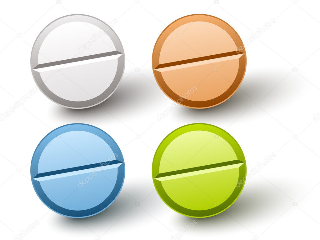 stylish colored pills