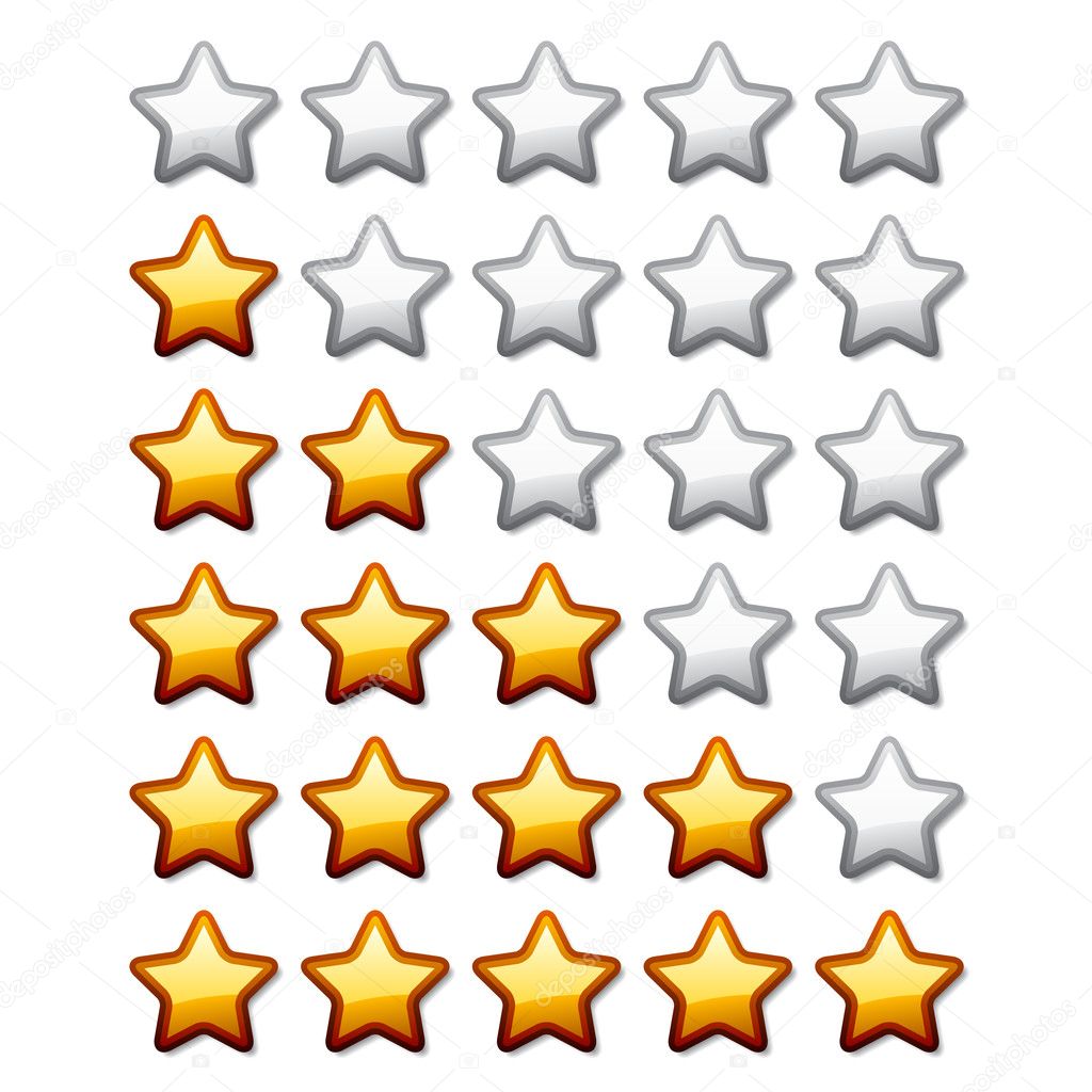 golden shiny rating stars