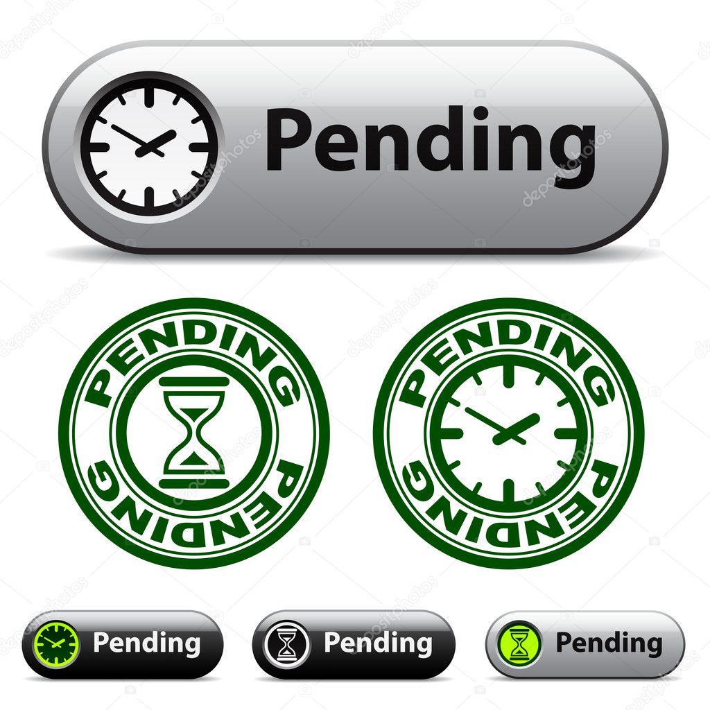 pending time buttons and stamps