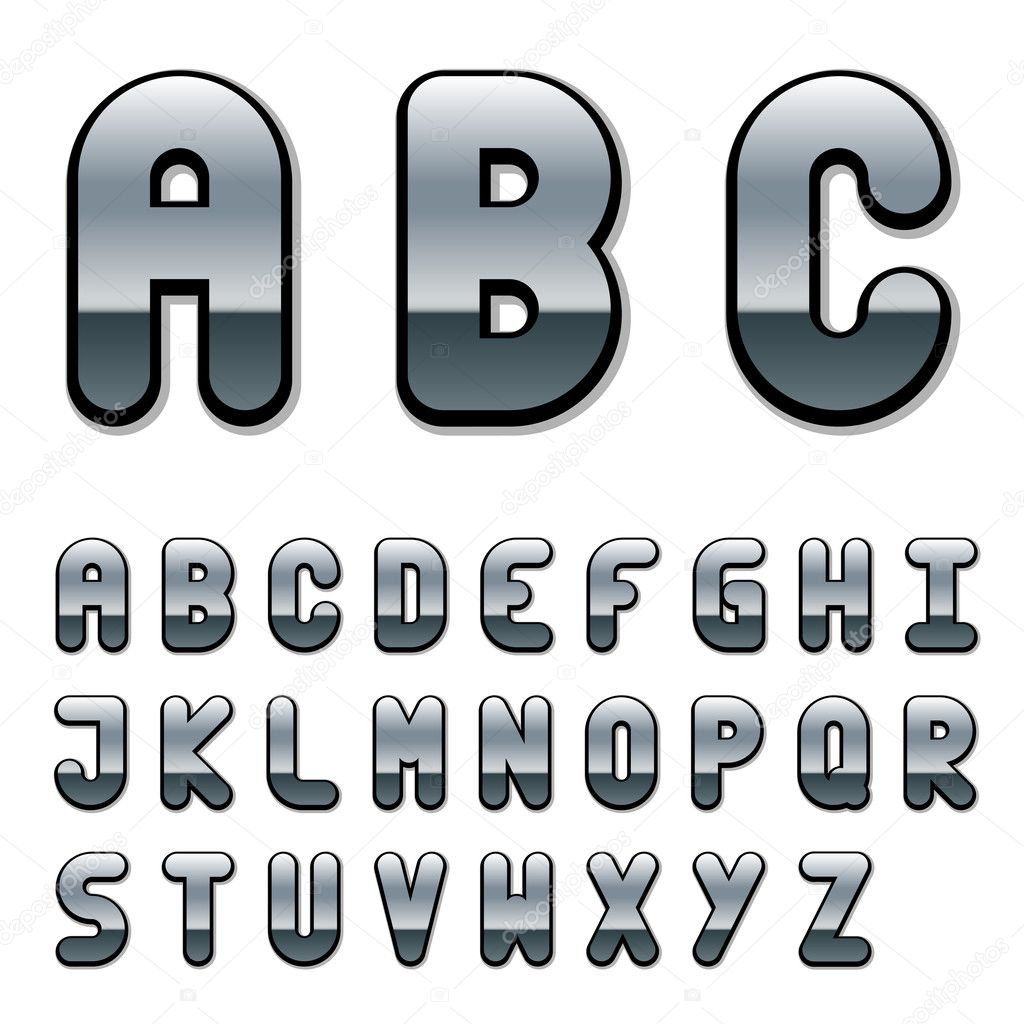 chrome font alphabet