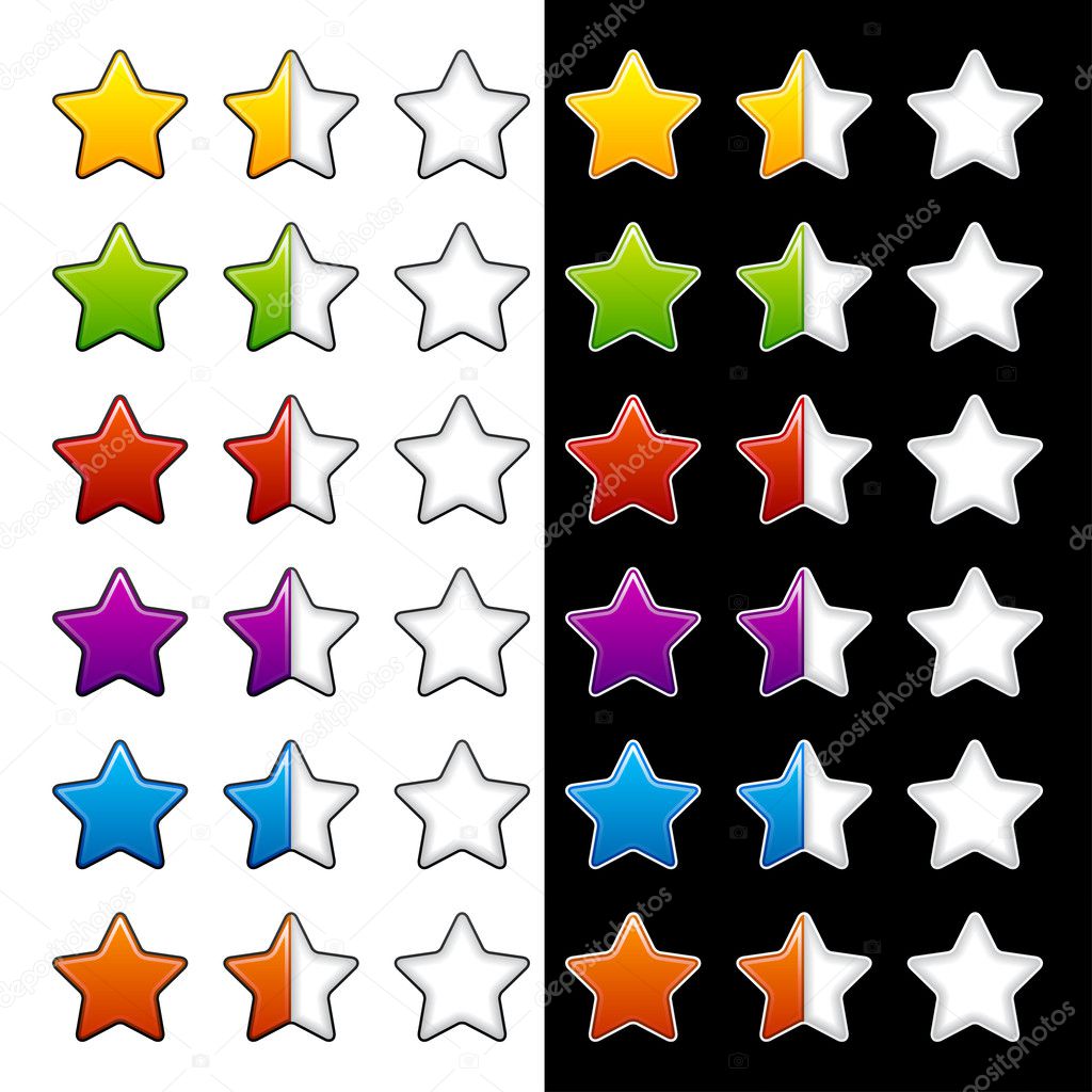 whole half and blank rating stars