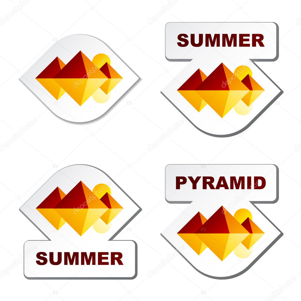 summer egypt pyramid stickers