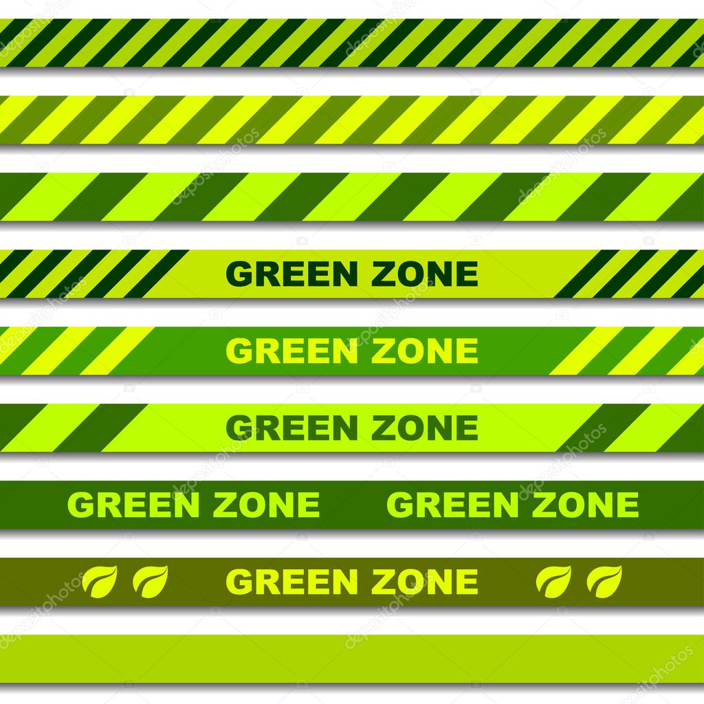 green zone seamless caution tapes