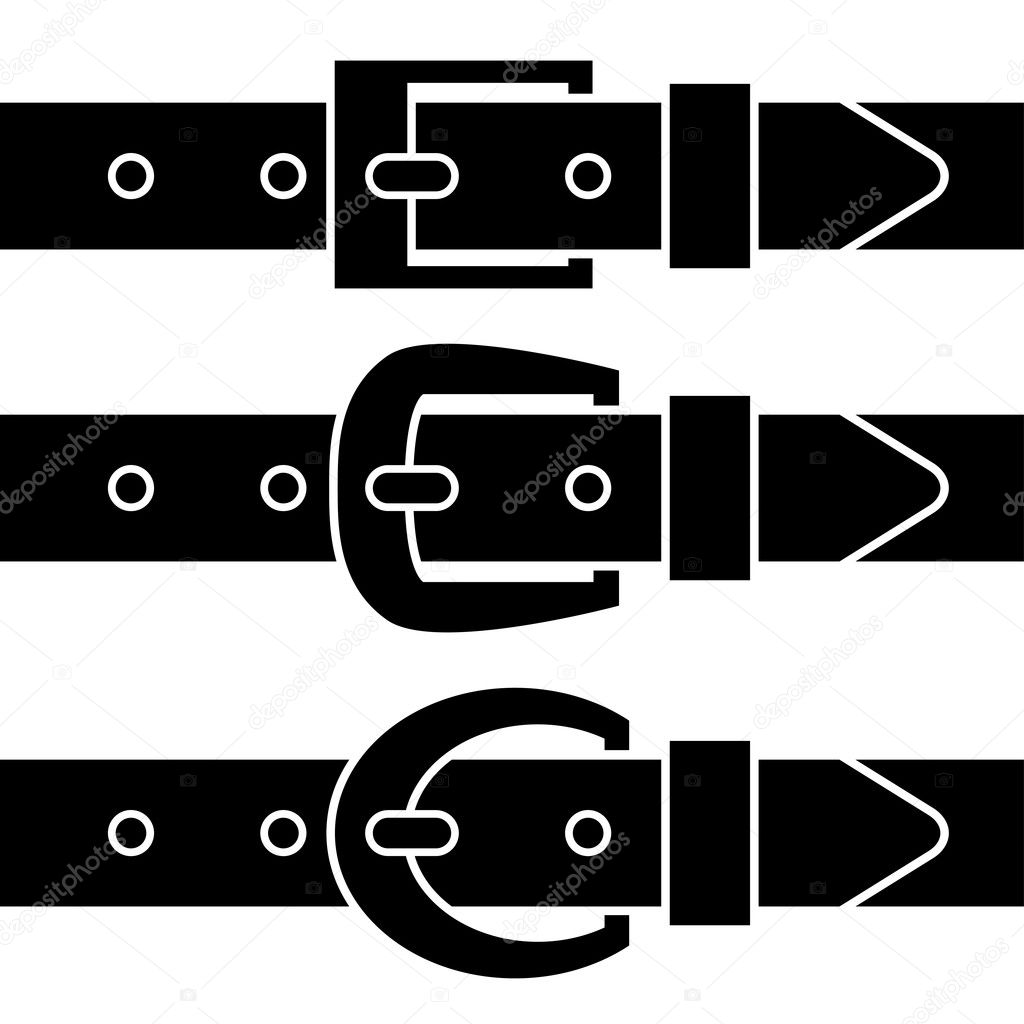 buckle belt black symbols