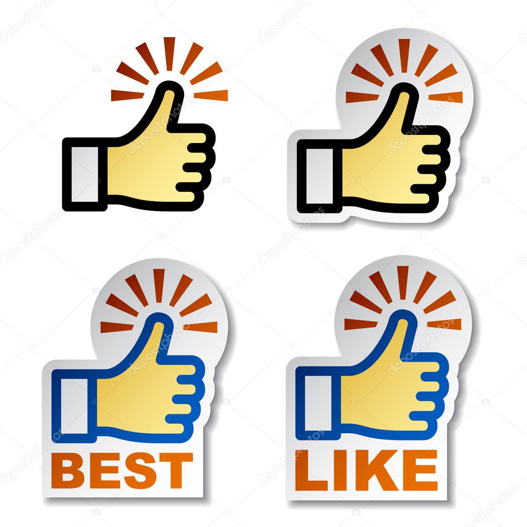 thumb up hand stickers
