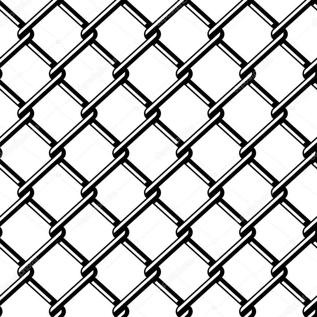 wire fence seamless black silhouette