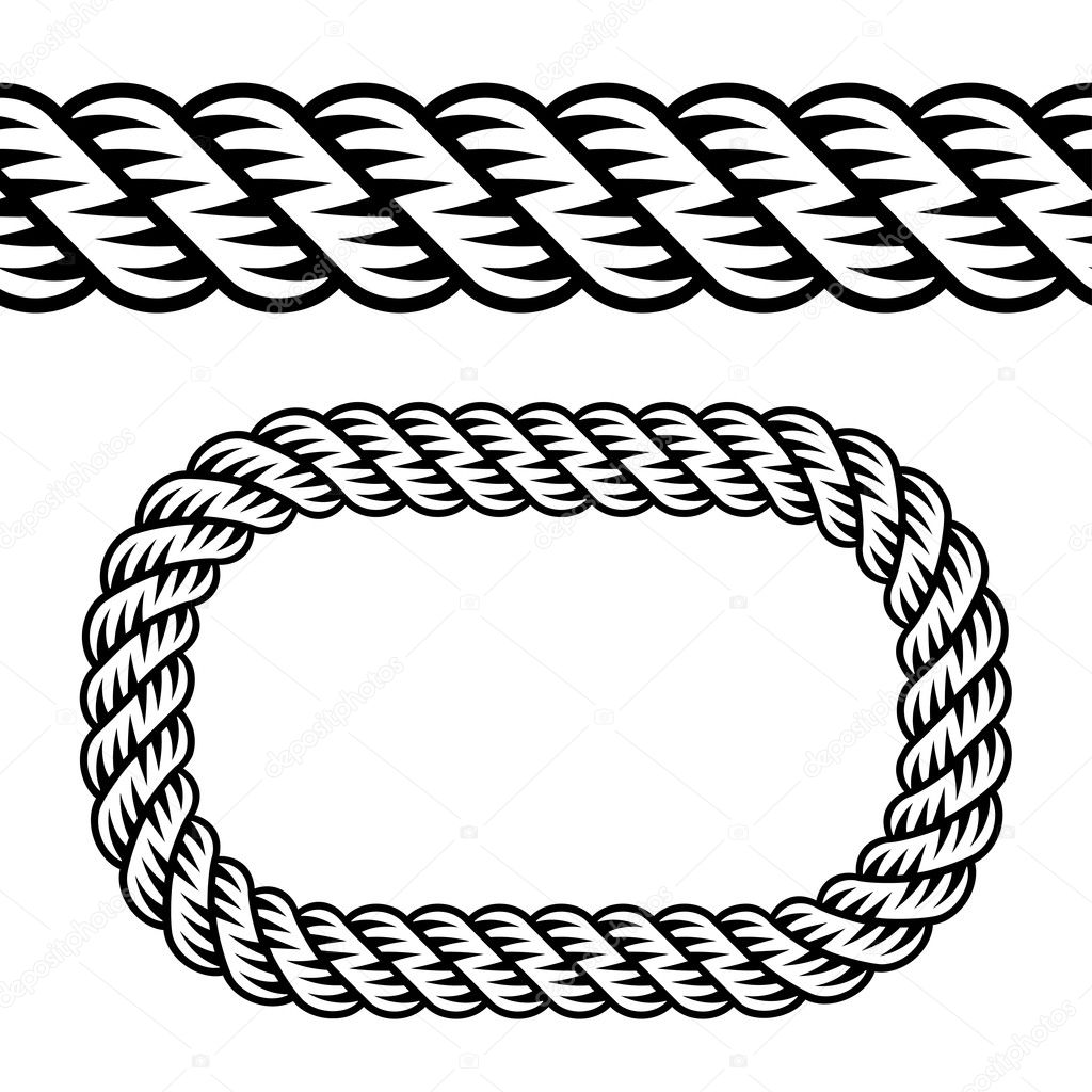 seamless black rope symbol