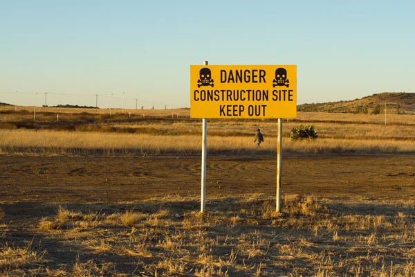 stock image Danger construction site, keep out signal