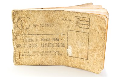 Küba esnetir kart, libreta de la bodega