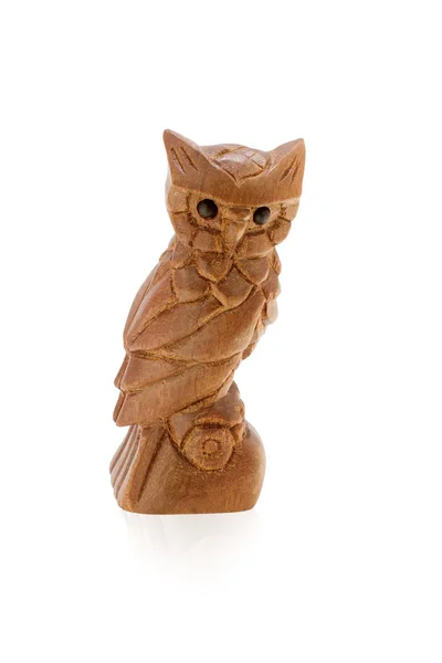 Wood owl with black eyes — Stock Photo, Image
