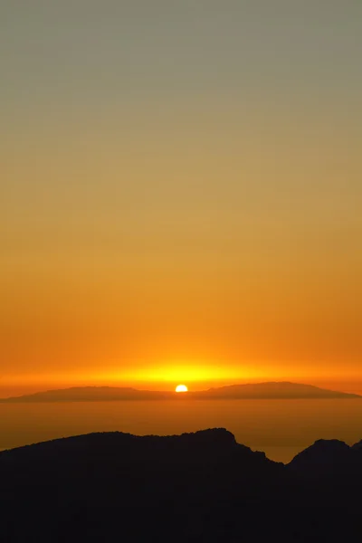 Puesta de sol en la isla Imagen de archivo