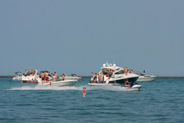 Boaters Kickoff Summer By Partying On Lake Michigan clipart