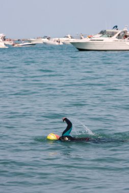 pa arasında yüzme freestyle lake Michigan tarafından yüzücü inşaat dışarı