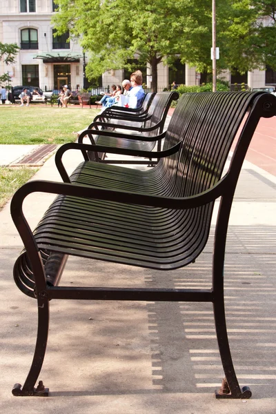 Stock image Park Benches In Downtown Chicago