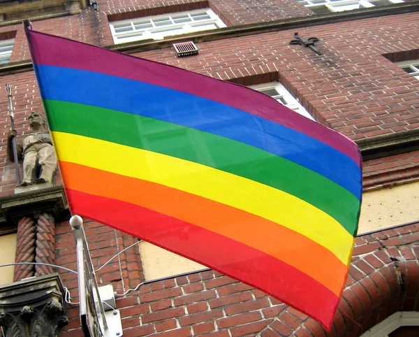 Regnbågsflaggan Stockbild