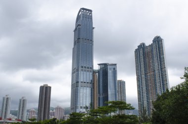 City view of Hong Kong clipart