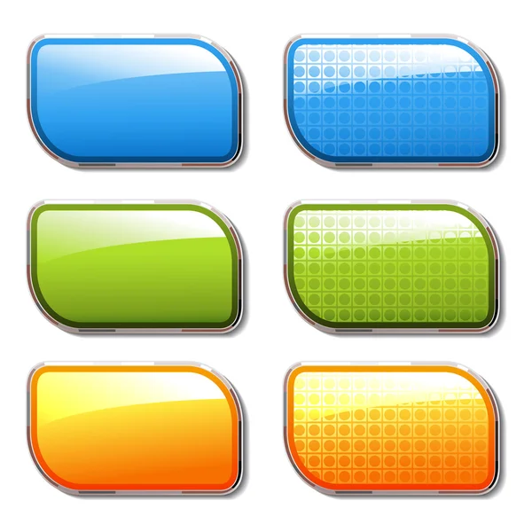 Vector shiny color buttons — Stock Vector