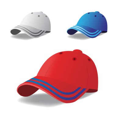 Vector set of caps clipart