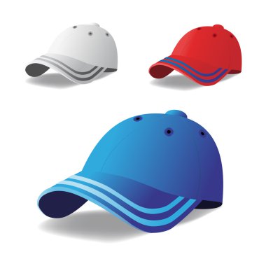 Vector set of caps clipart