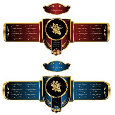 vektör şarap etiketleri