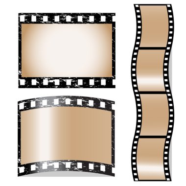 Vector scratched film clipart