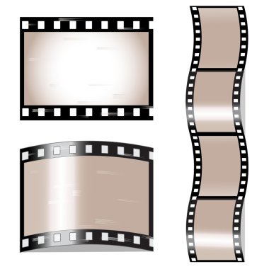 Vector scratched film clipart