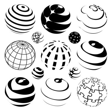 Vector globes clipart