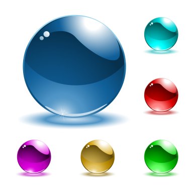 Vector shiny spheres clipart