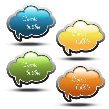 vektör komik kabarcıklar