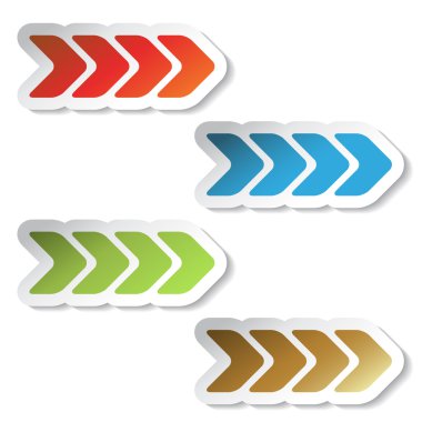 Vector arrow stickers clipart