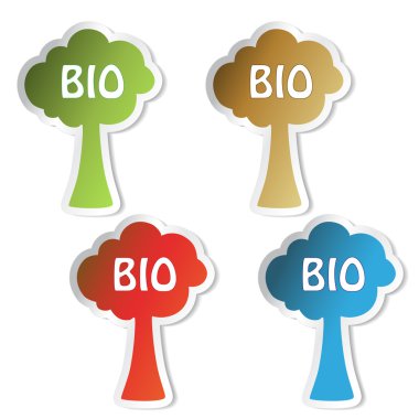 Bio ağacı Etiketler vektör