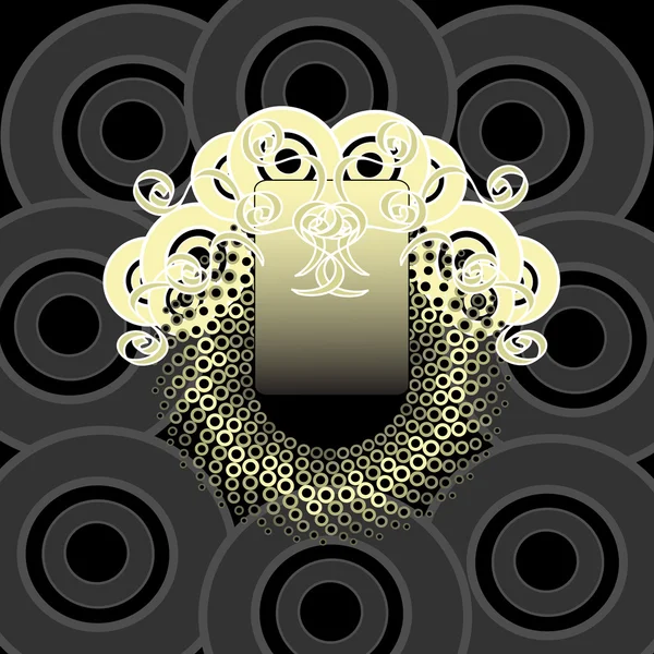 Vektorkreisförmiges Design mit goldenen Scheiben — Stockvektor