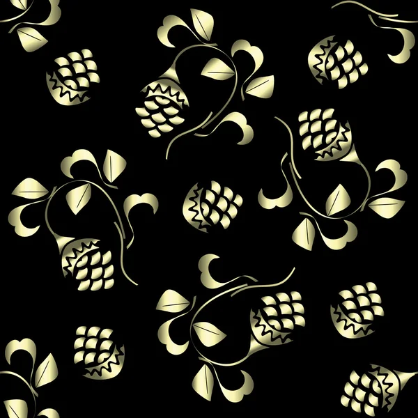 Tissu d'ornement vectoriel doré — Image vectorielle