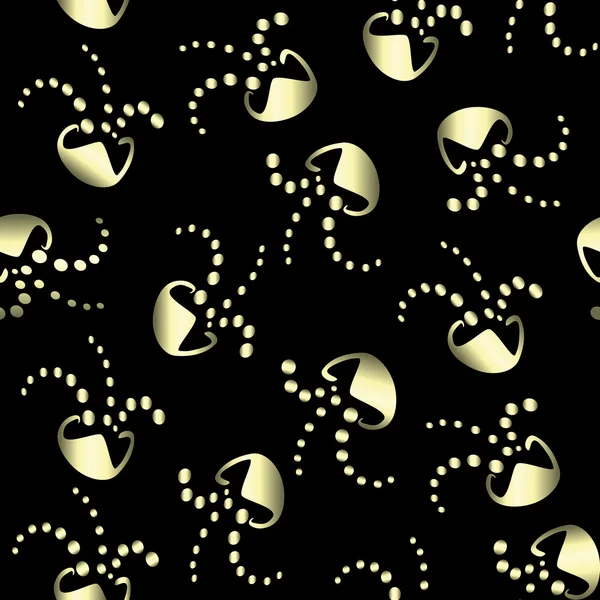 Tissu d'ornement vectoriel doré — Image vectorielle