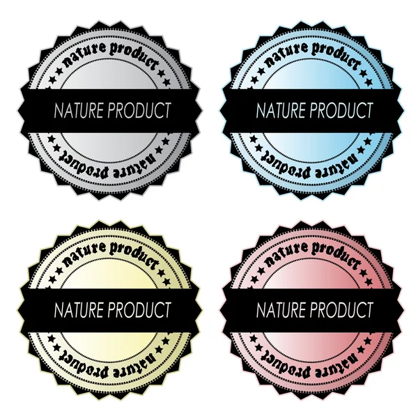 Set vettoriale di etichette di prodotti naturali — Vettoriale Stock