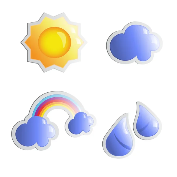 Stickers météo vectoriels — Image vectorielle