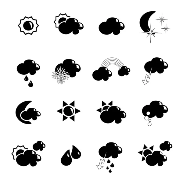 向量组的天气符号 — 图库矢量图片
