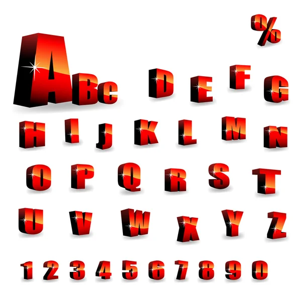 Vector alphabet — Stock Vector
