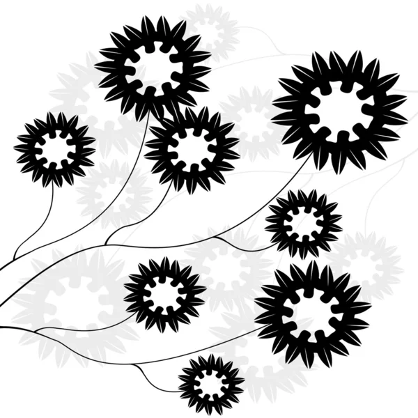 Fleur vectorielle texturée — Image vectorielle