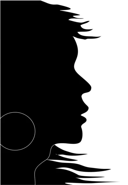 Vector woman silhouette — Stock Vector