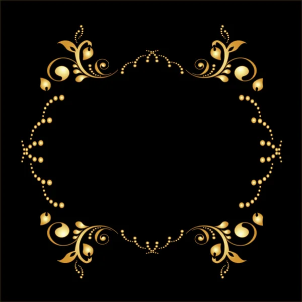Векторная золотая рамка — стоковый вектор