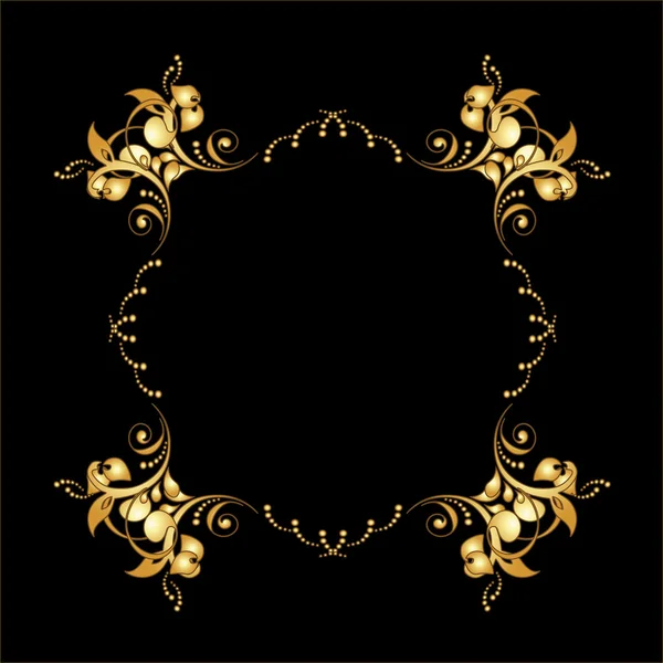 Vector marco dorado — Archivo Imágenes Vectoriales